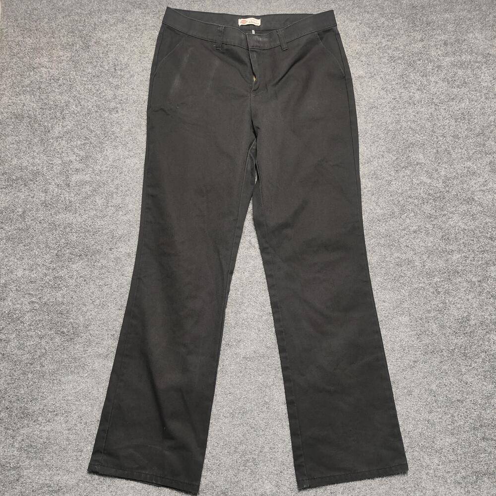 Dickies Pants Juniors 18 Black Twill Chino Straight Leg Workwear Pockets